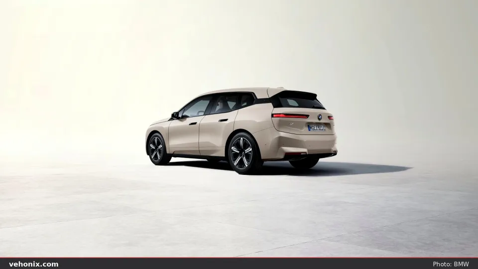 2026 BMW iX xDrive45 in grey, exterior view