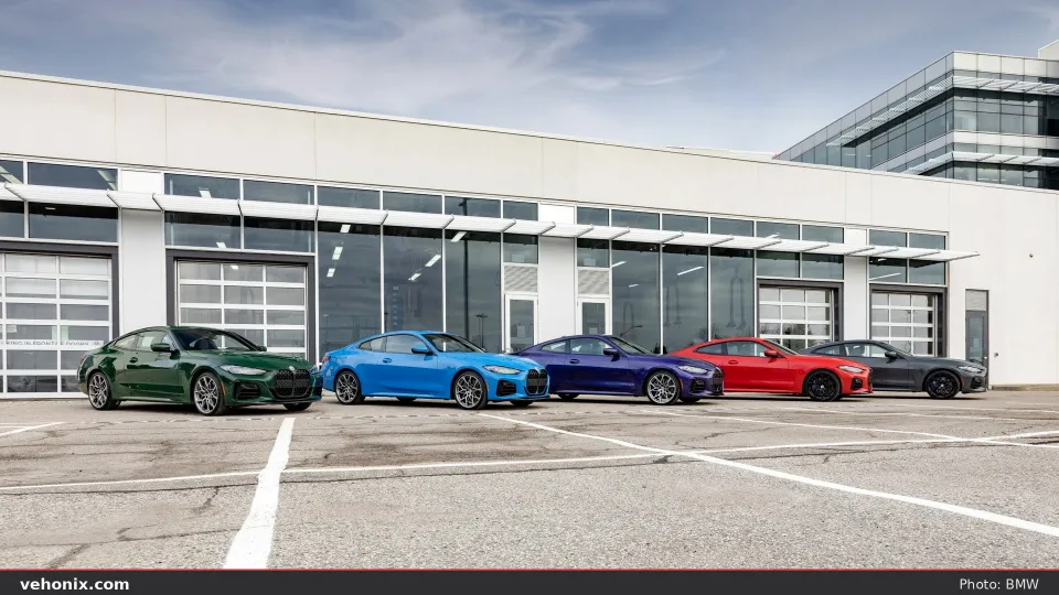 2026 BMW M440i xDrive Convertible in blue, exterior view