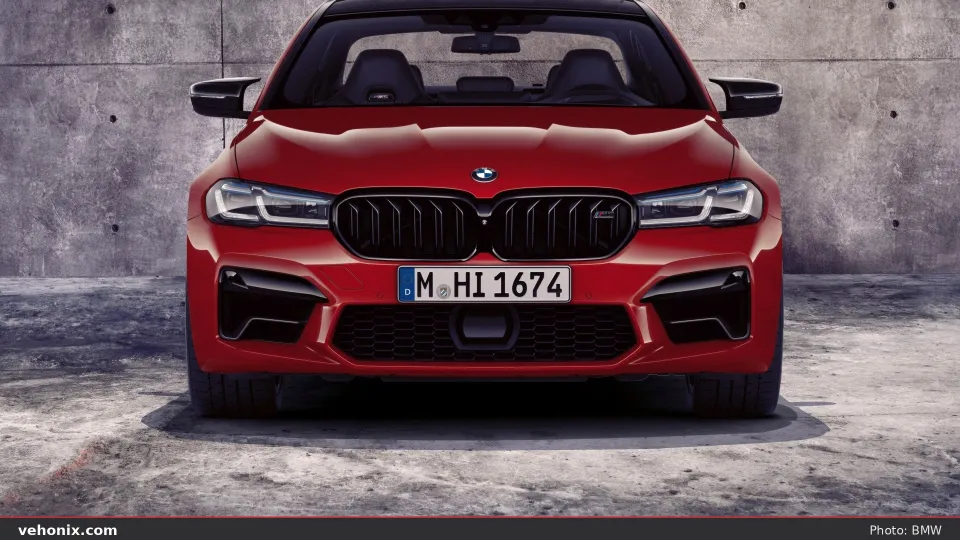 2026 BMW M5 in red, exterior view