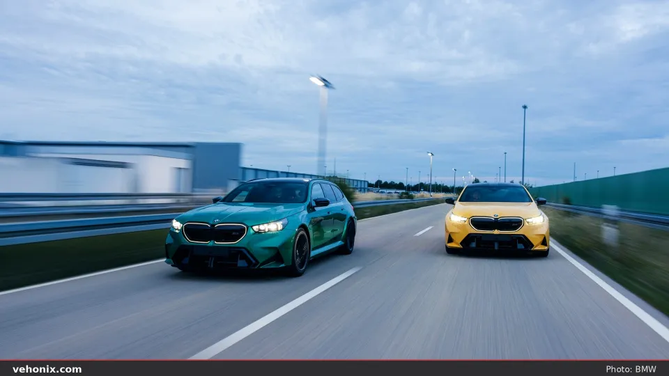 2026 BMW M5 Touring in blue, exterior view