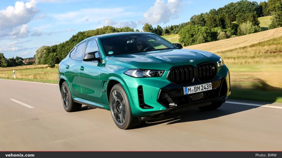2026 BMW X6 xDrive40i in blue, exterior view