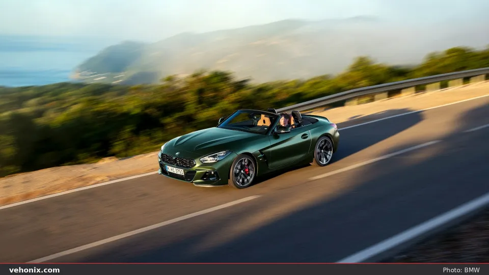 2026 BMW Z4 M40i in orange, on-location view
