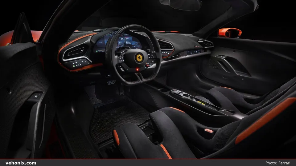 2026 Ferrari 296 Speciale A cockpit through open driver door