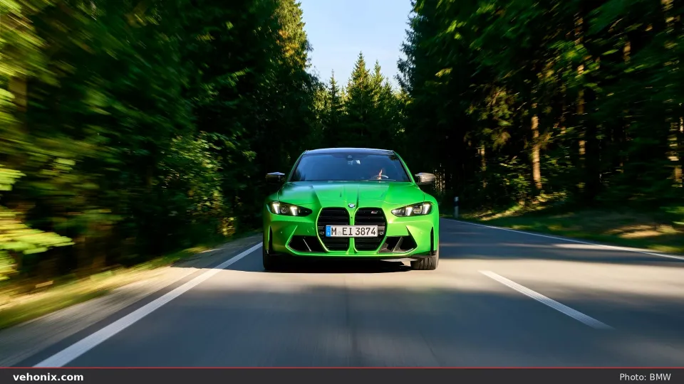 2026 BMW M3 in green, exterior view