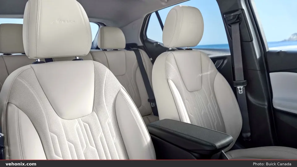 2026 Buick Encore GX Avenir light perforated seats with Avenir headrest badging