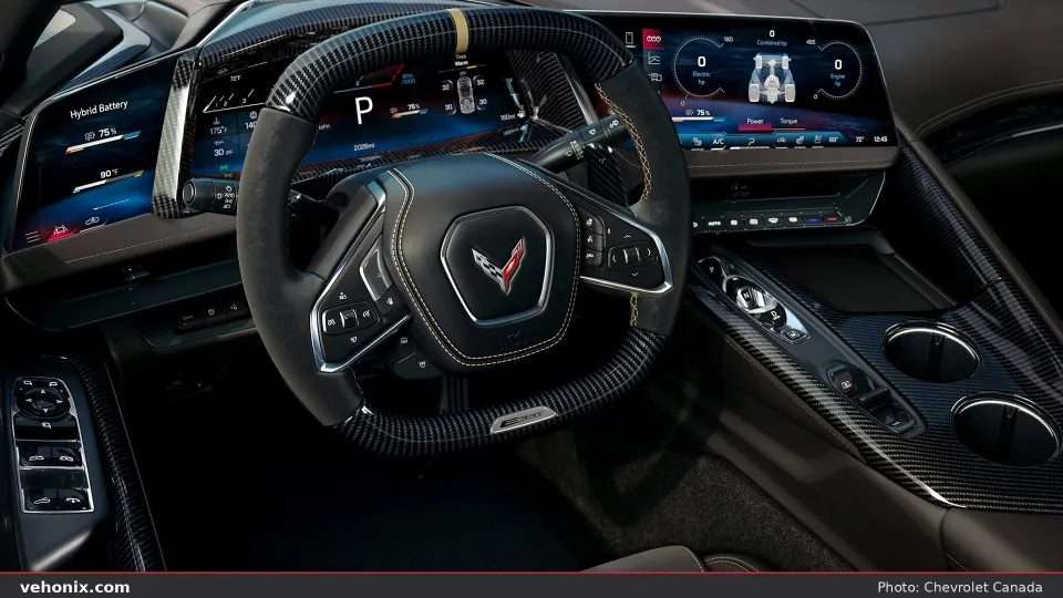 2026 Chevrolet Corvette E-Ray, steering wheel and digital cluster
