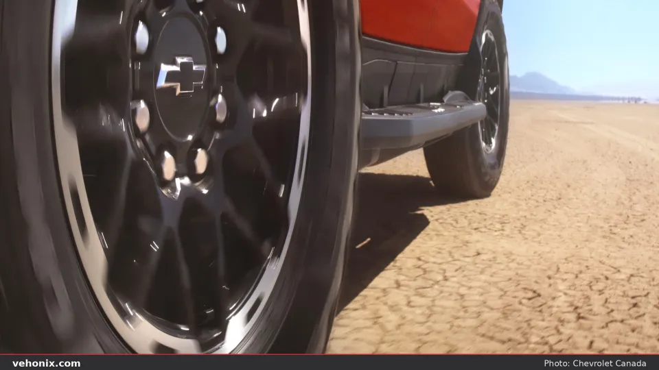 2026 Chevrolet Silverado EV LT Std, wheel and side step detail