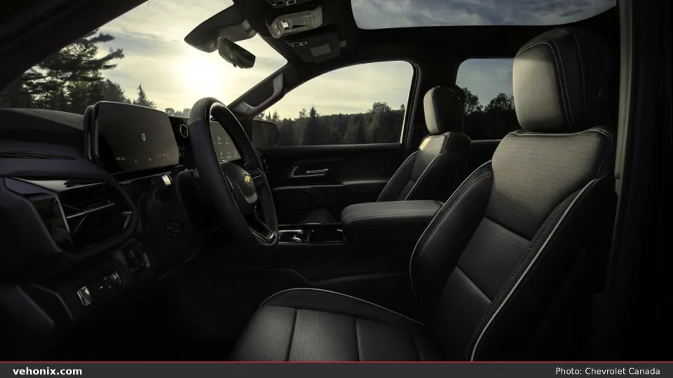 2026 Chevrolet Silverado EV WT, front seats and dashboard