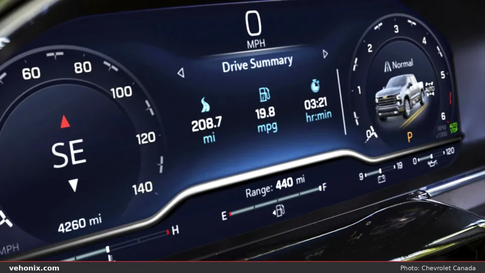 2026 Chevrolet Silverado FFV, digital instrument cluster