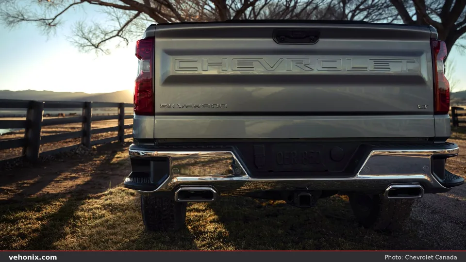 2026 Chevrolet Silverado ZR2 in grey, rear view
