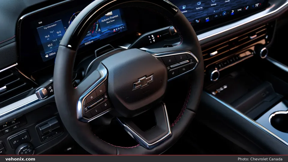 2026 Chevrolet Tahoe, steering wheel and dashboard