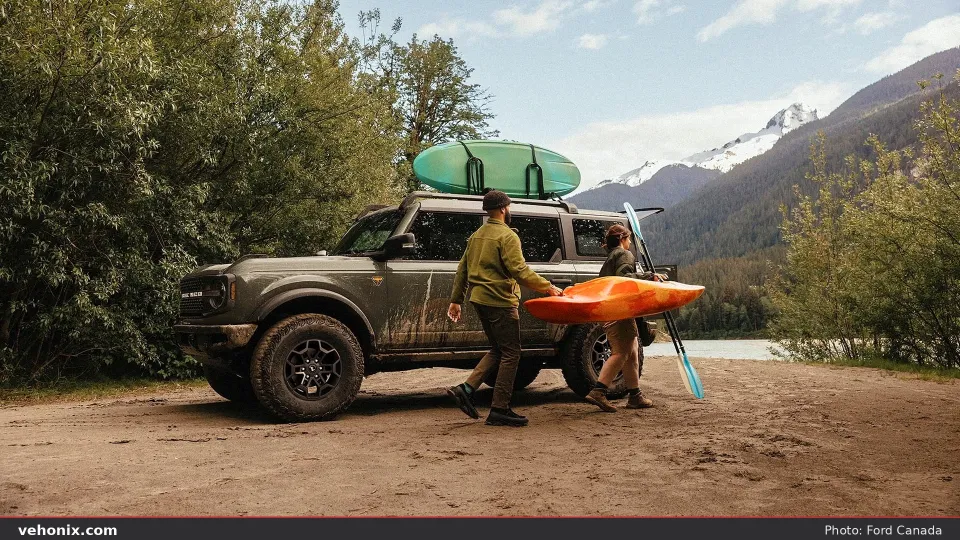2026 Ford Bronco Badlands in green, exterior view