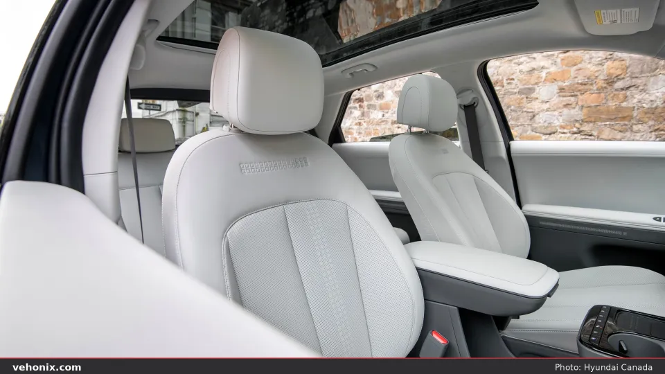 2026 Hyundai IONIQ 5 light grey front seats and Universal Island console