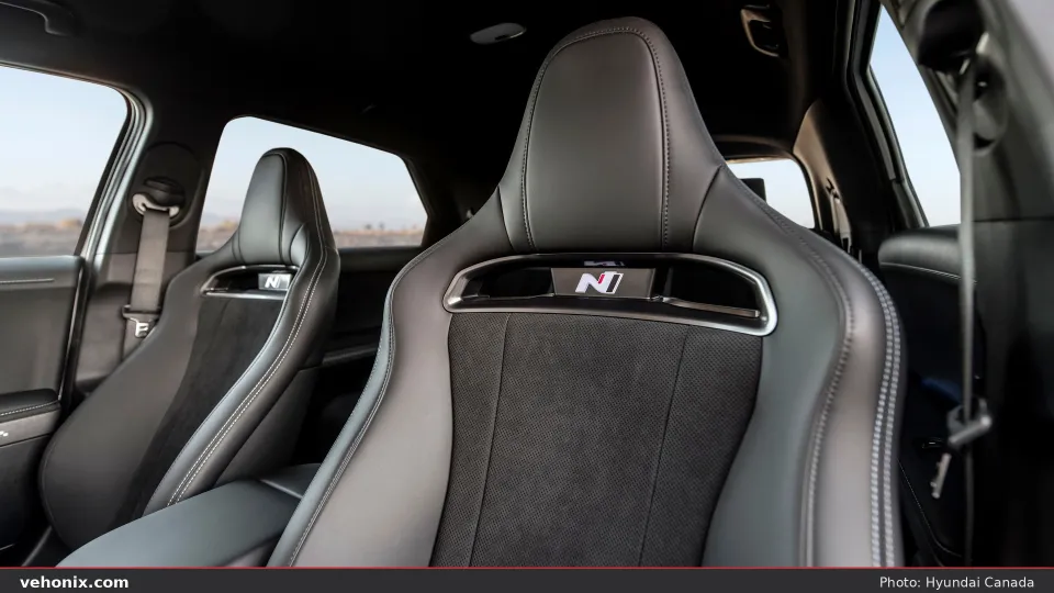 2026 Hyundai IONIQ 5 N black sport seats with illuminated N headrest badges