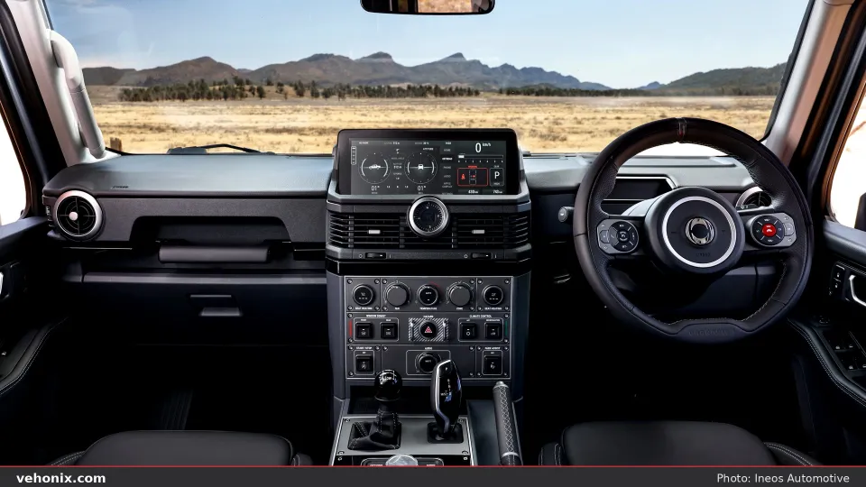 2026 Ineos Grenadier Quartermaster Fieldmaster cockpit interior