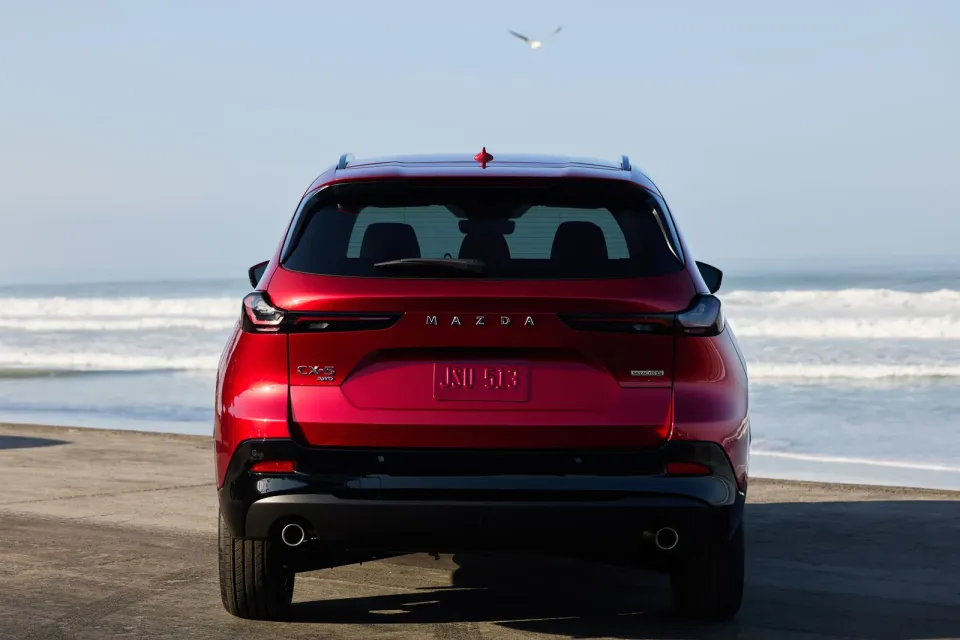2026 Mazda CX-5 in red, rear view