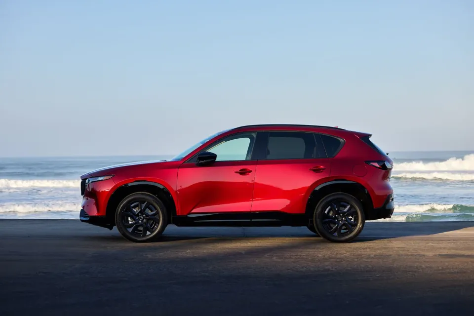 2026 Mazda CX-5 in red, side profile