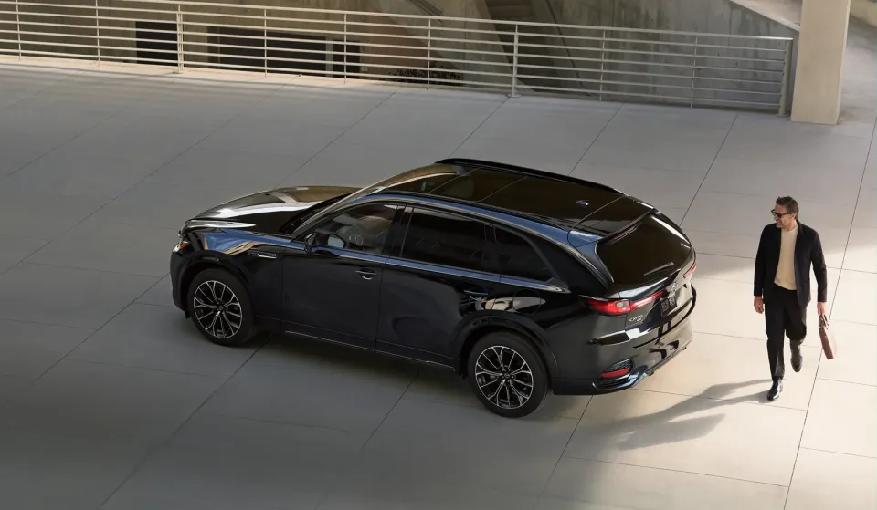 2026 Mazda CX-70 seen from above, rear three-quarter