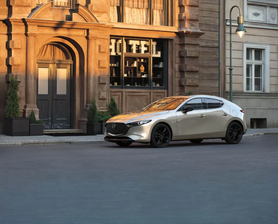 2026 Mazda3 Sport Turbo in a light metallic colour