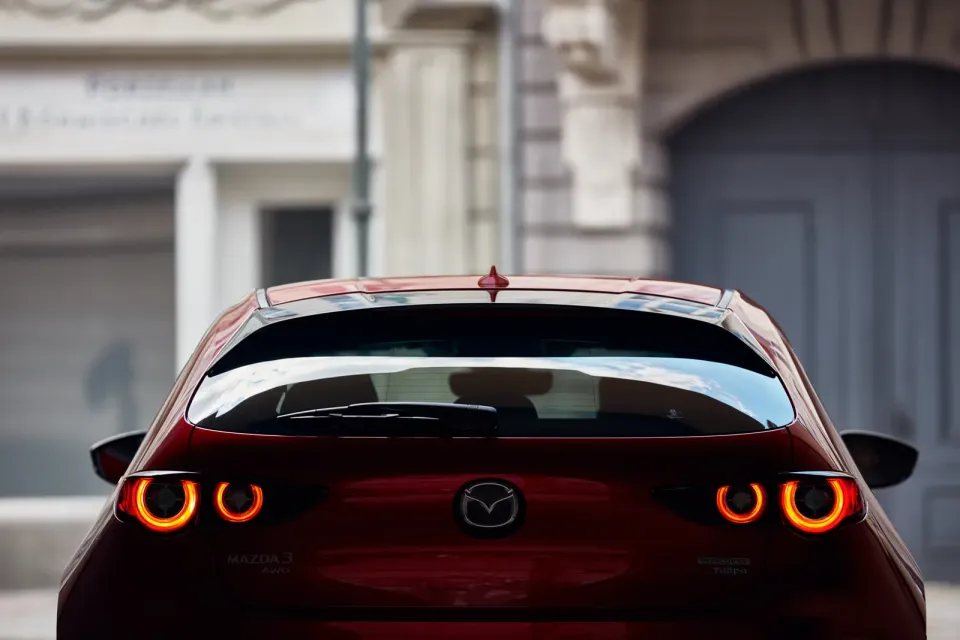 2026 Mazda3 Sport hatchback, rear view
