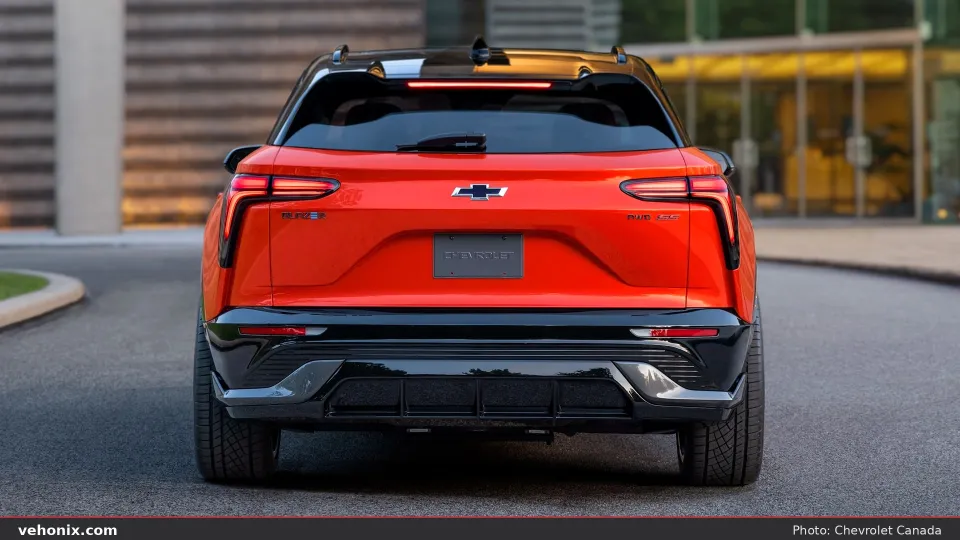 2026 Chevrolet Blazer EV LT RS in red, rear view