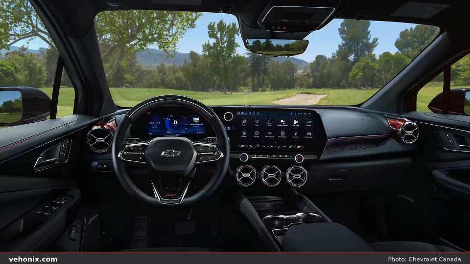 2026 Chevrolet Blazer EV LT RS, dashboard and steering wheel