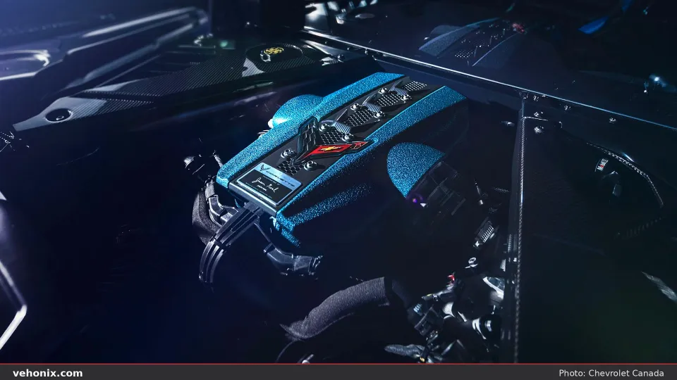 2026 Chevrolet Corvette ZR1X, engine bay under glass