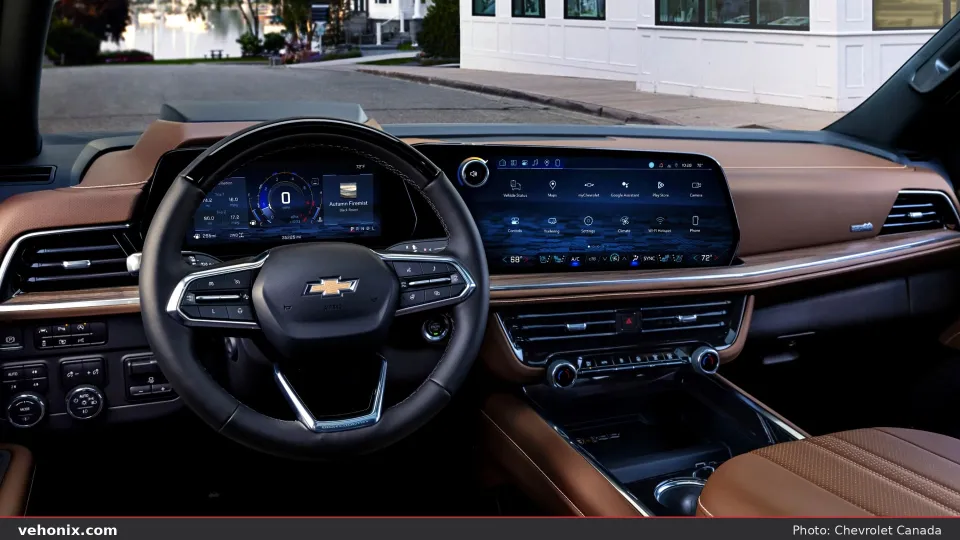 2026 Chevrolet Suburban, dashboard and steering wheel