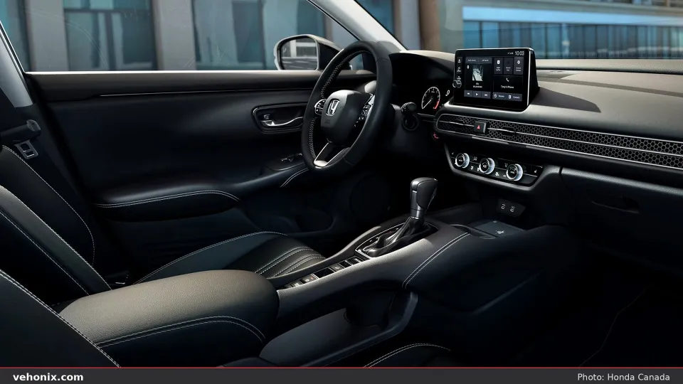 2026 Honda HR-V EX-L black leather cabin with dashboard and centre console