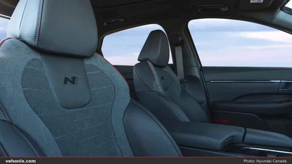 2026 Hyundai Sonata N Line front bucket seats with N headrest logos